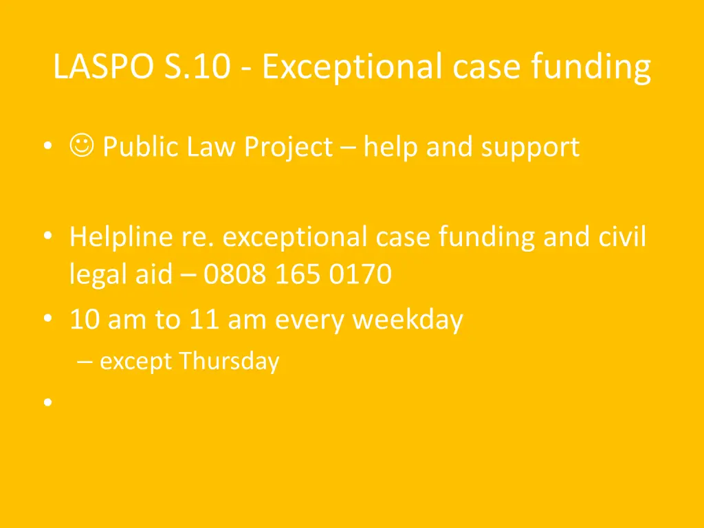 laspo s 10 exceptional case funding 2