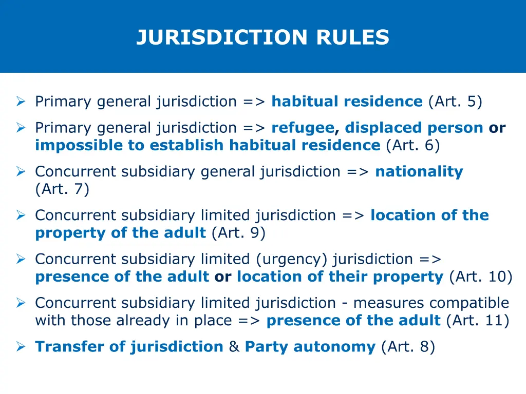 jurisdiction rules