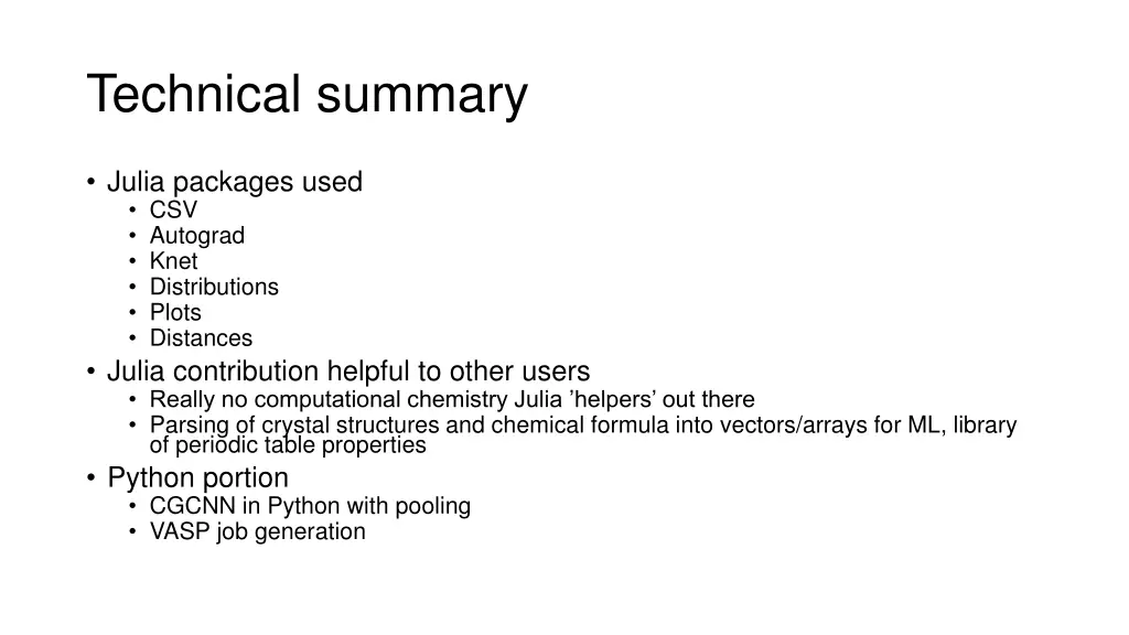 technical summary