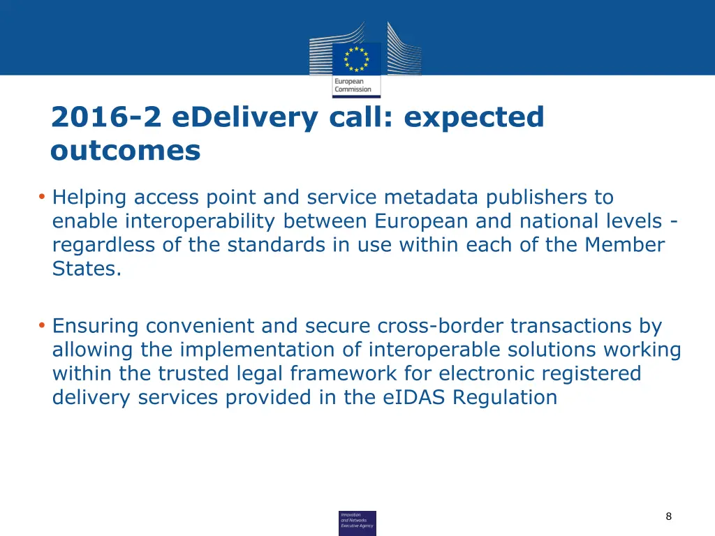 2016 2 edelivery call expected outcomes