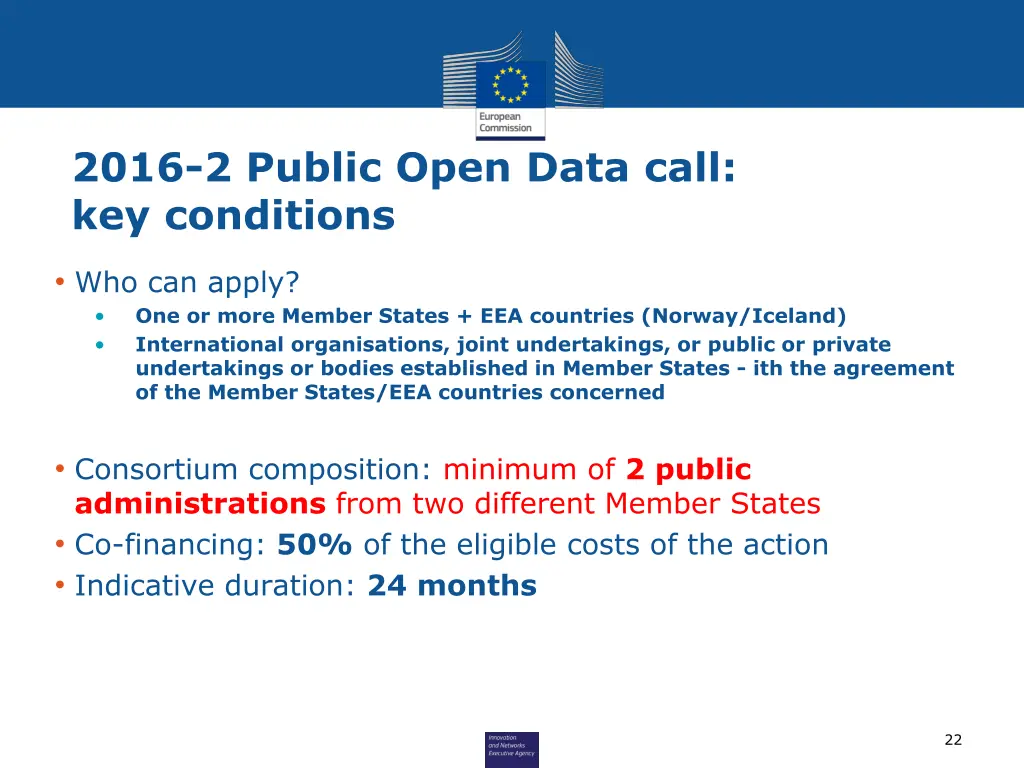 2016 2 public open data call key conditions