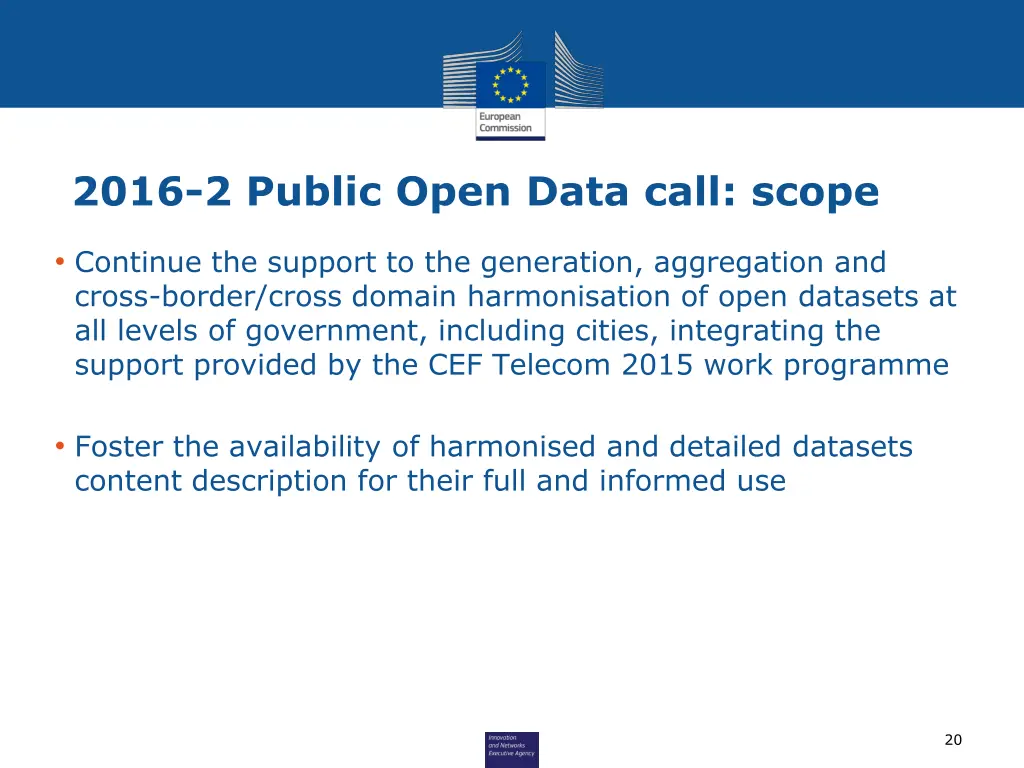 2016 2 public open data call scope