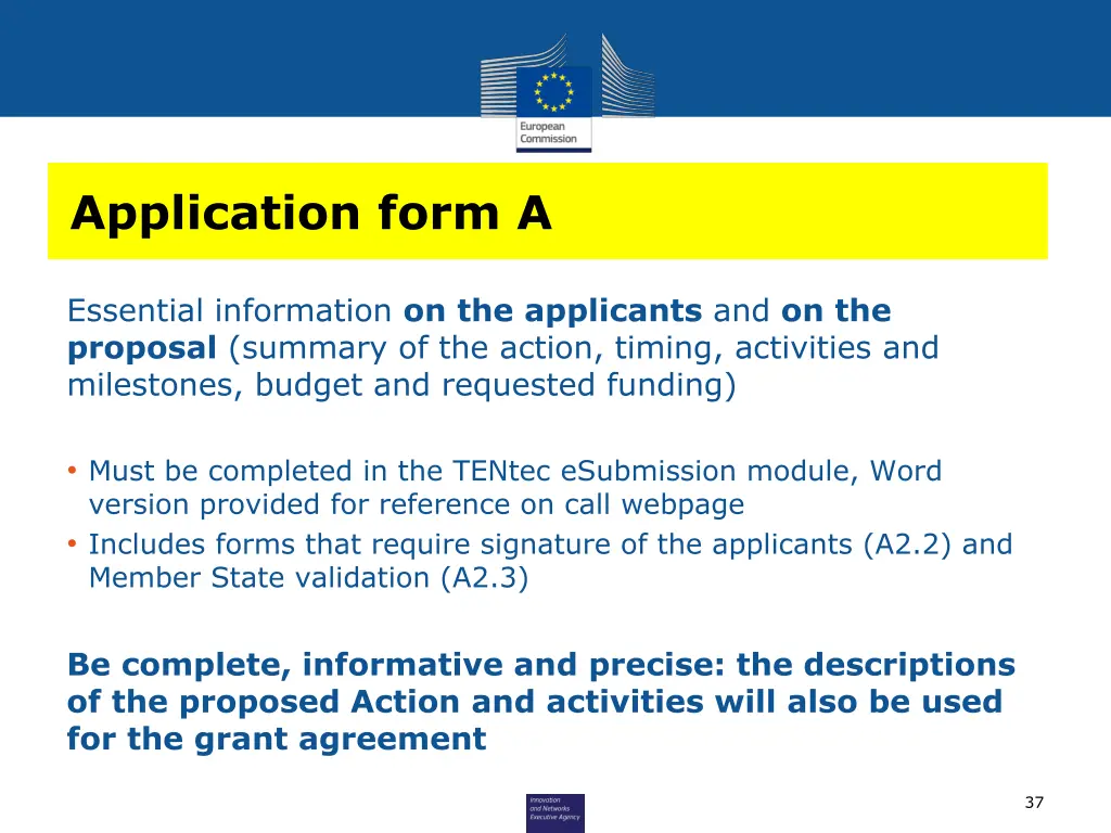 application form a