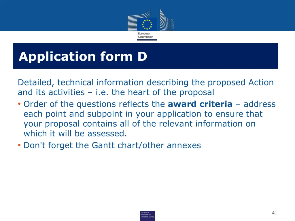 application form d