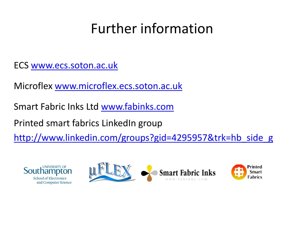 further information