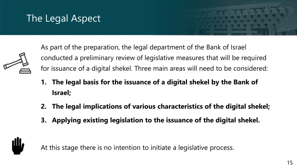 the legal aspect