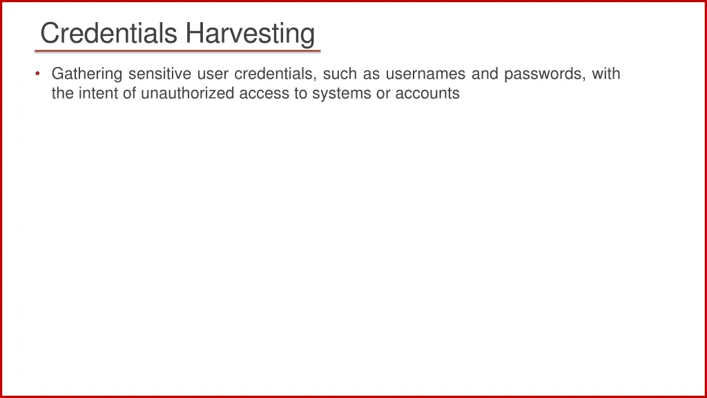 credentials harvesting