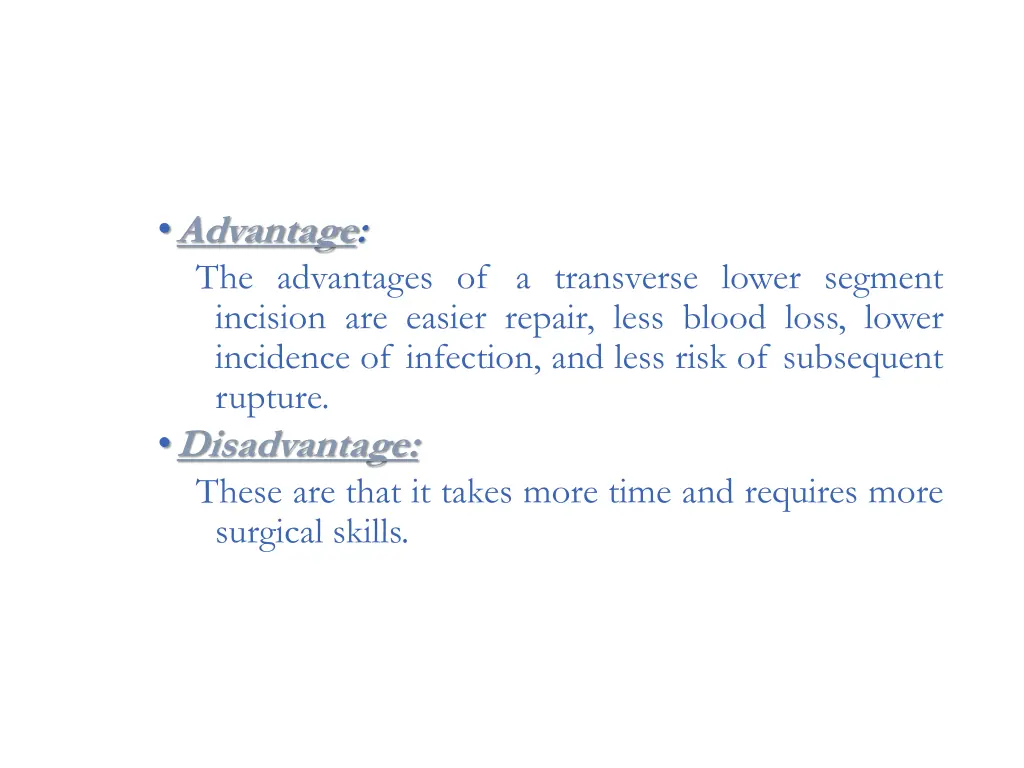 advantage the advantages of a transverse lower