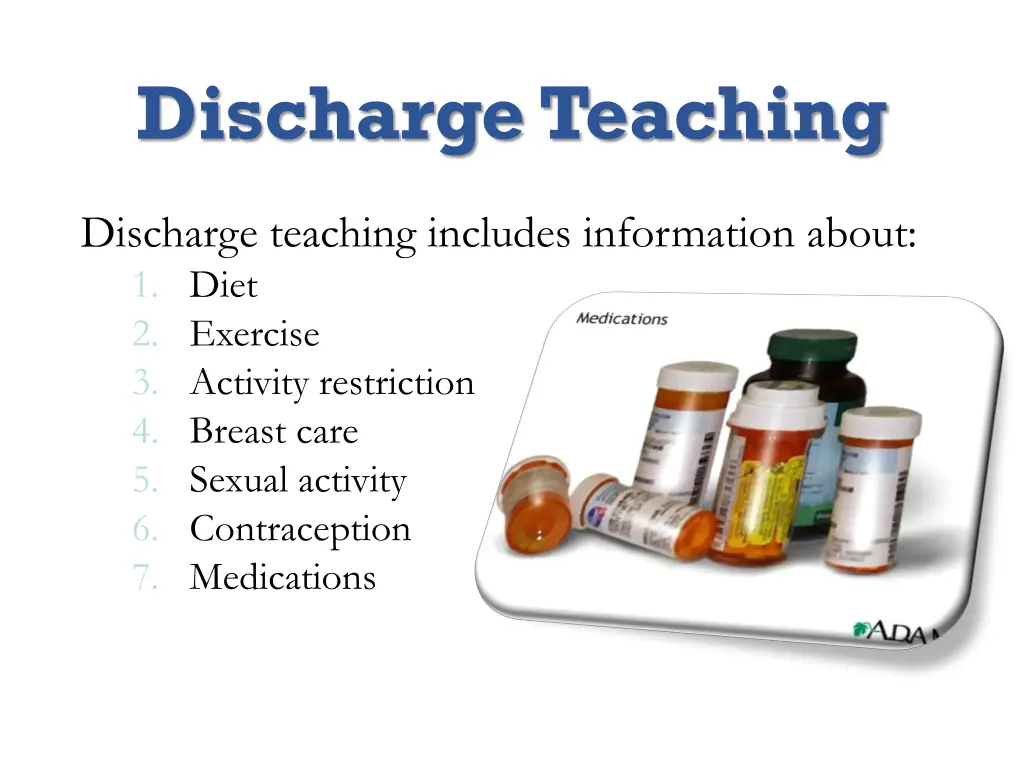 discharge teaching