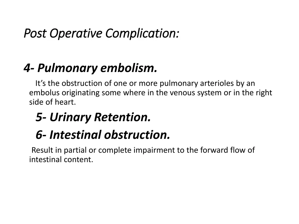 post operative complication post operative 1