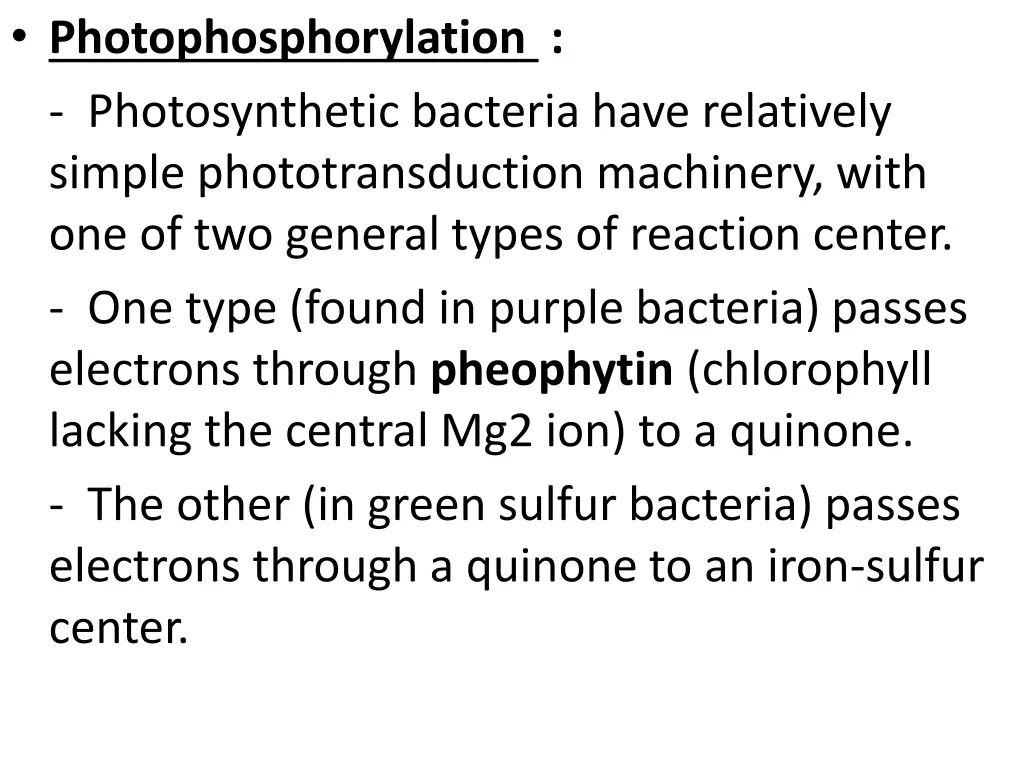 photophosphorylation photosynthetic bacteria have