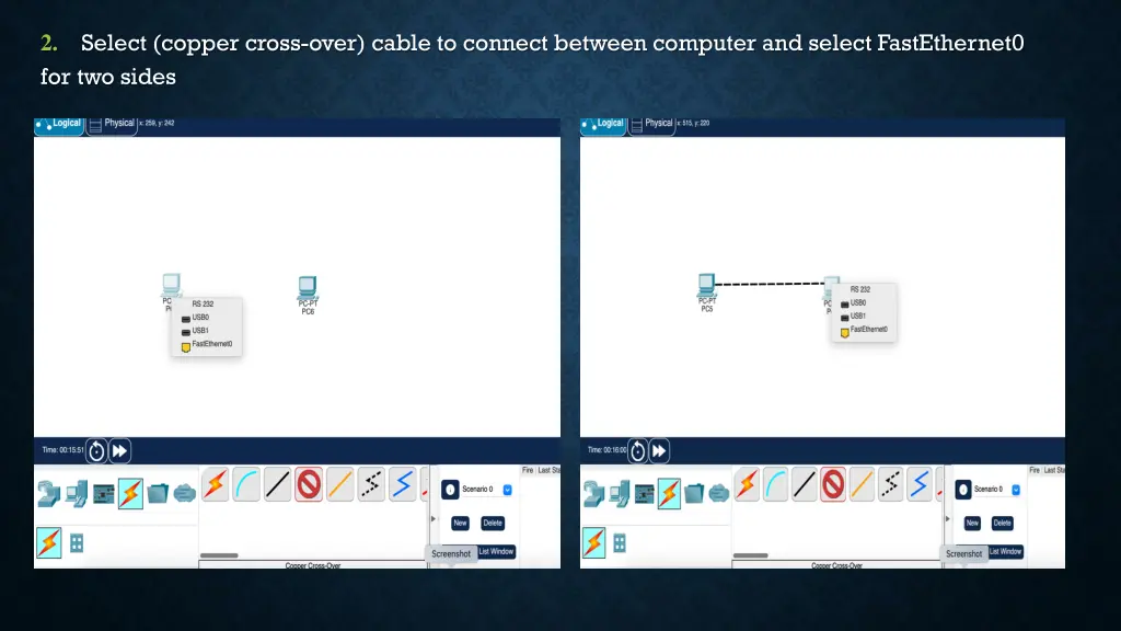 2 select copper cross over cable to connect