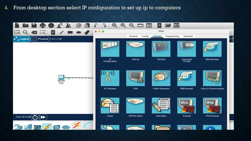 4 from desktop section select ip configuration