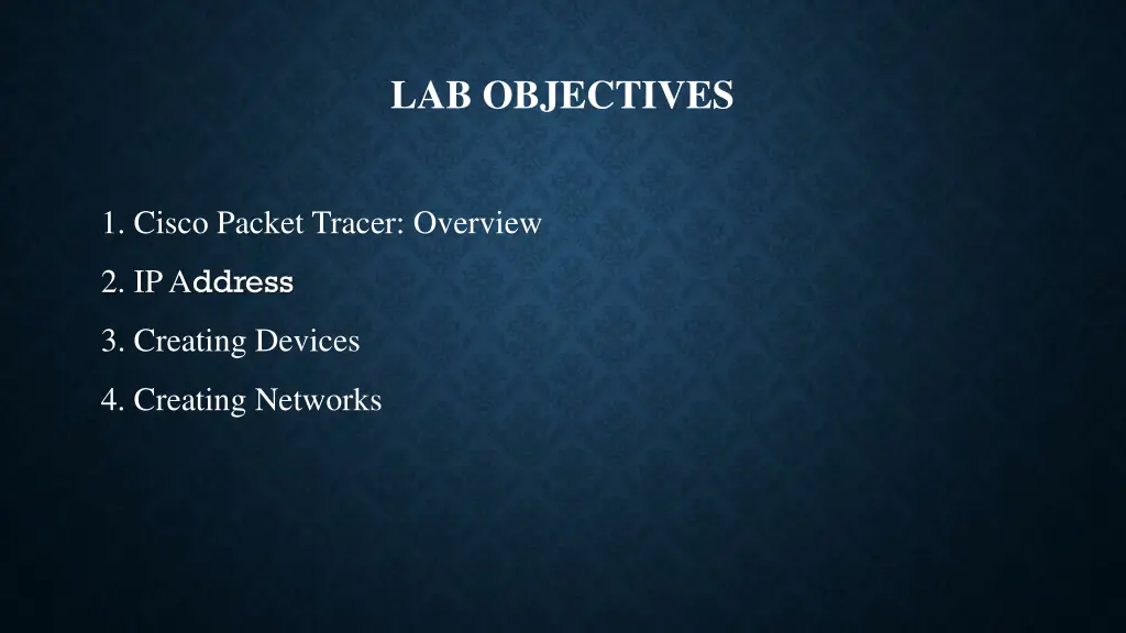 lab objectives