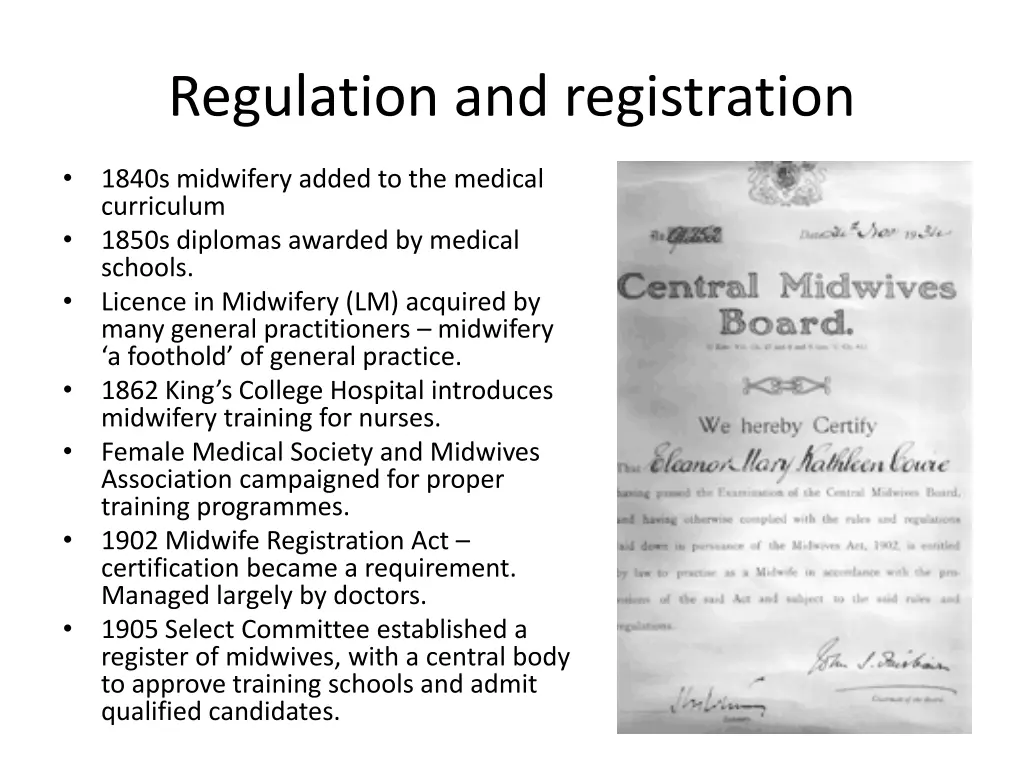 regulation and registration