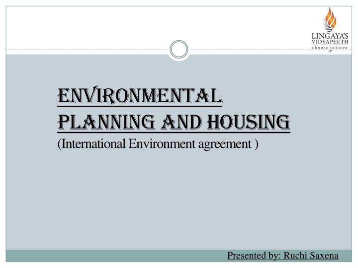 environmental planning and housing international