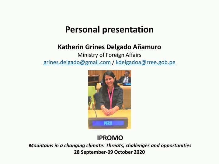 personal presentation