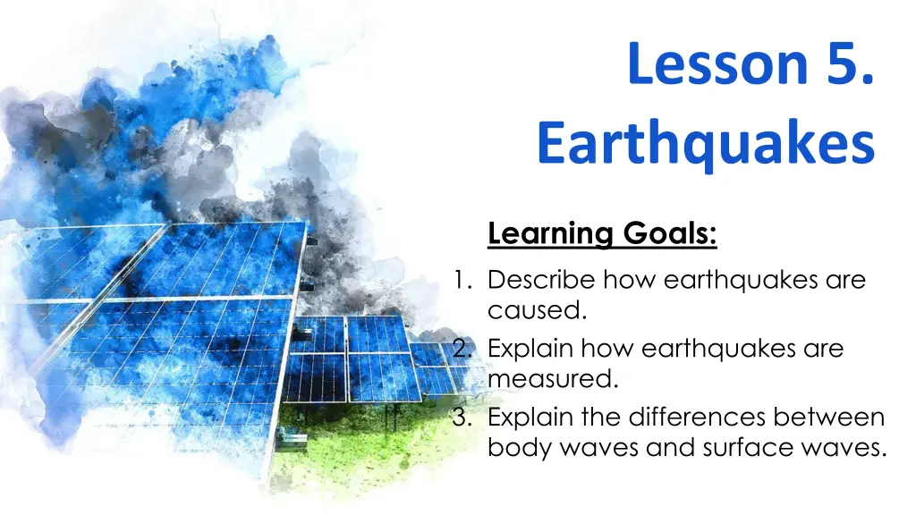 lesson 5 earthquakes