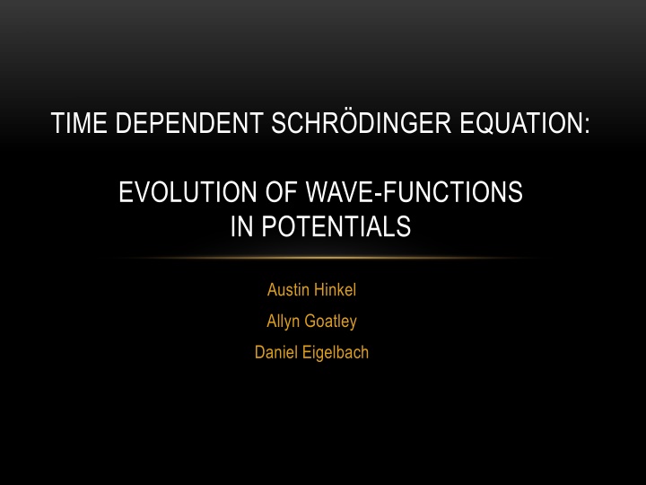 time dependent schr dinger equation