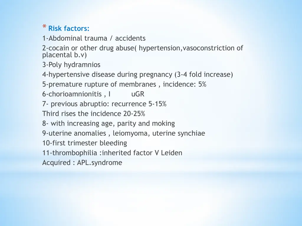 risk factors 1 abdominal trauma accidents