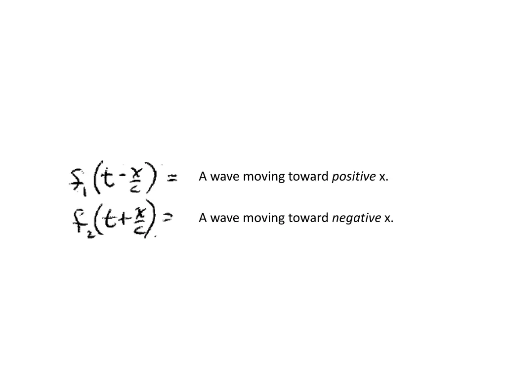 a wave moving toward positive x