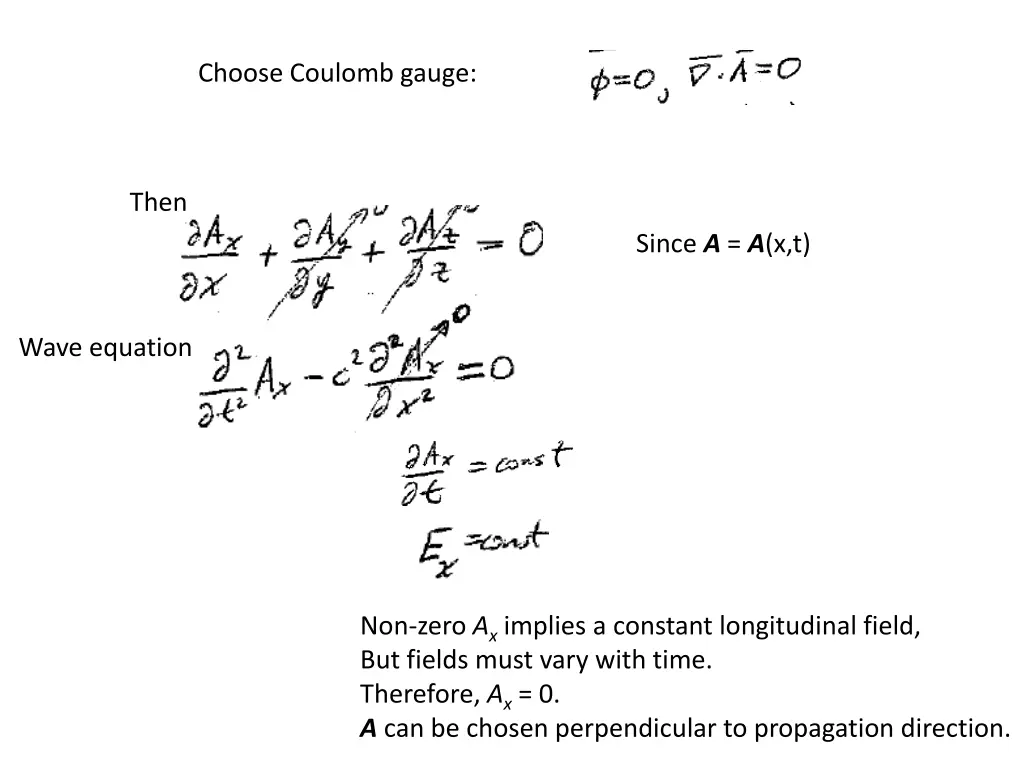 choose coulomb gauge