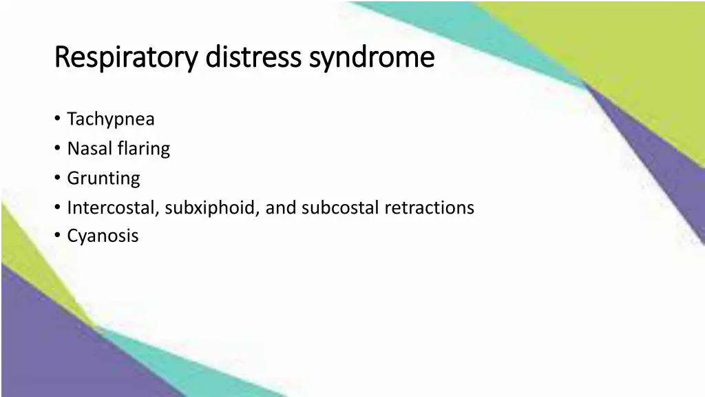 respiratory distress syndrome respiratory