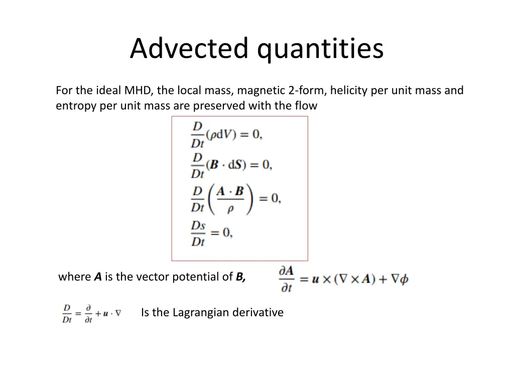 advected quantities