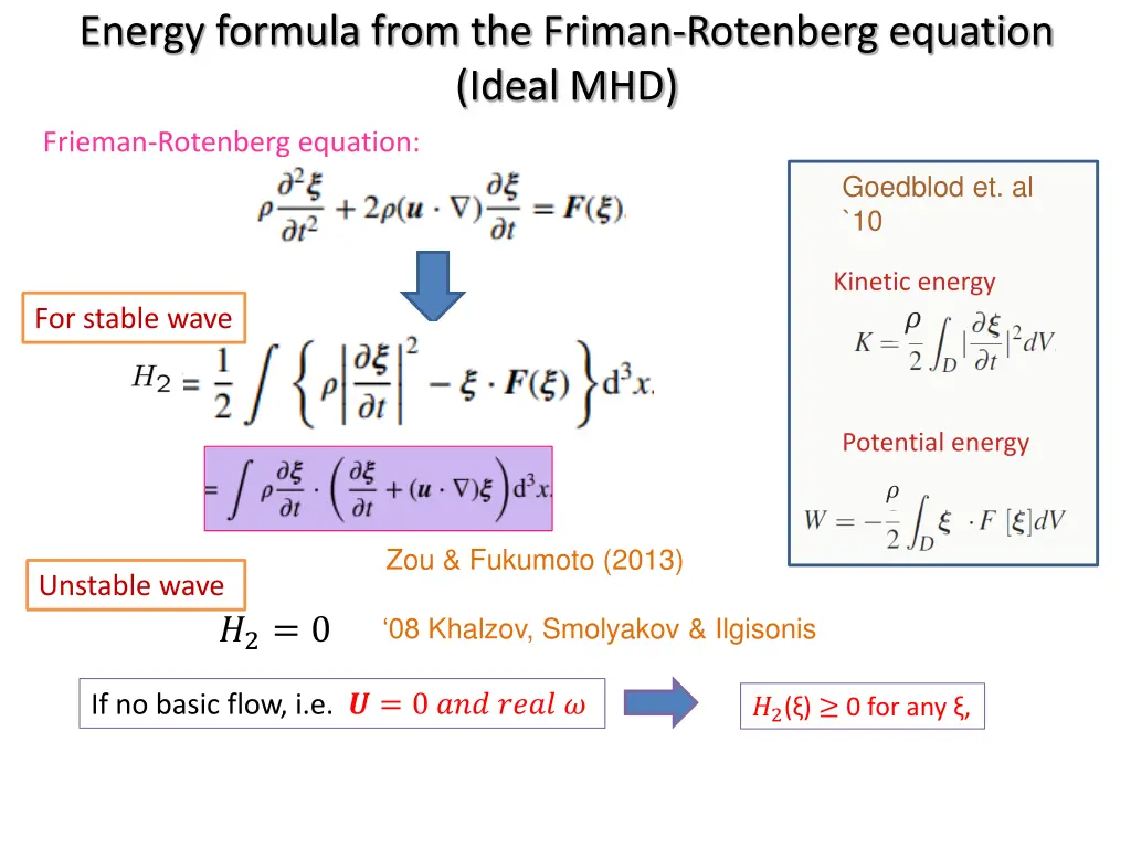 energy formula from the friman rotenberg equation 1