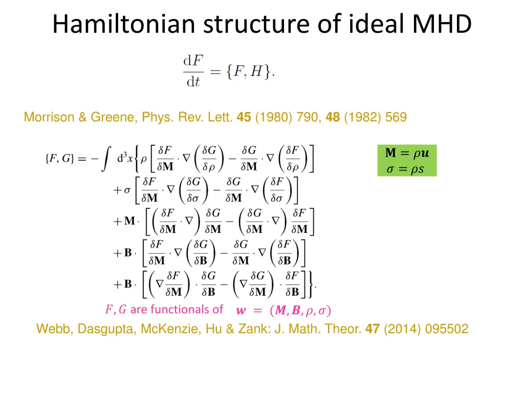 hamiltonian structure of ideal mhd