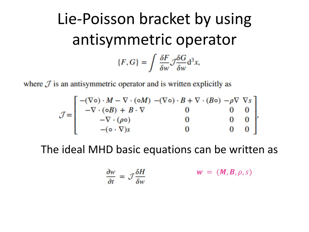 lie poisson bracket by using antisymmetric
