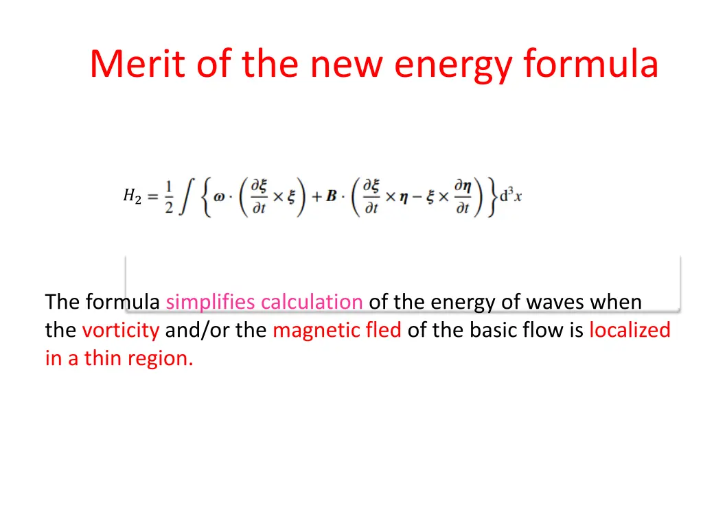 merit of the new energy formula