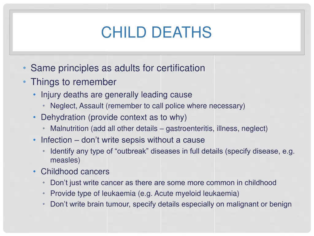 child deaths