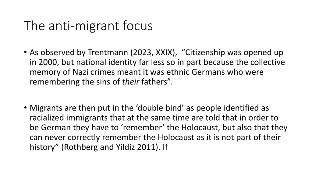 the anti migrant focus