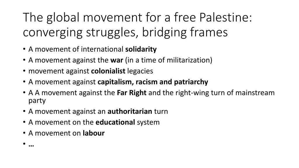 the global movement for a free palestine 1