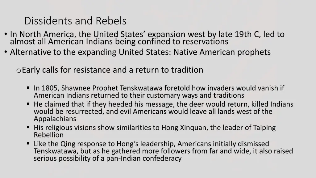 dissidents and rebels in north america the united