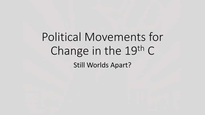 political movements for change