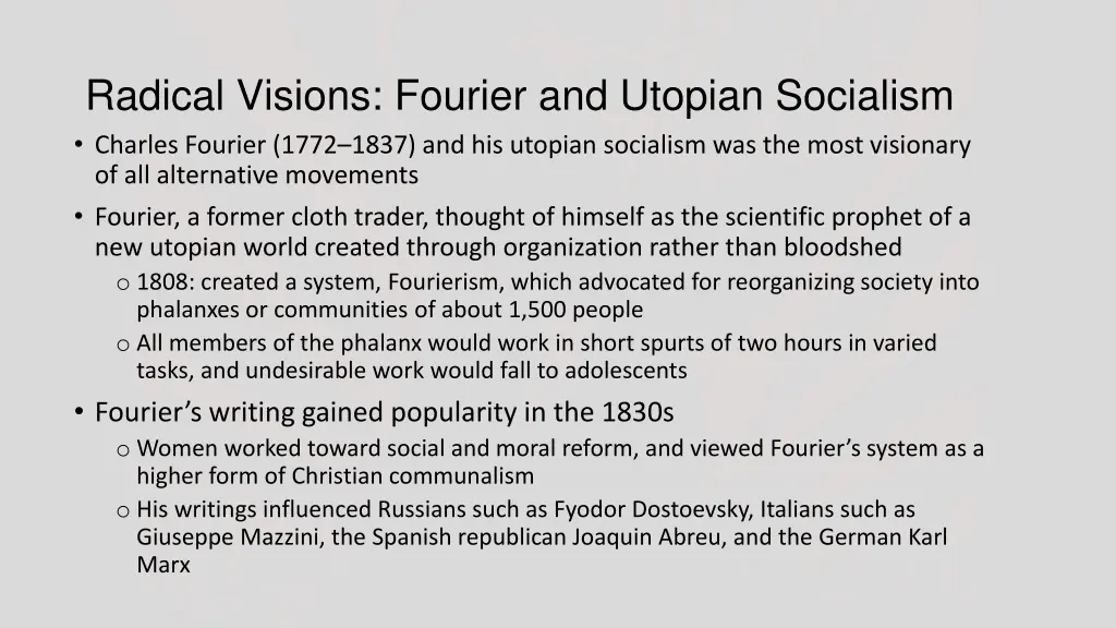 radical visions fourier and utopian socialism