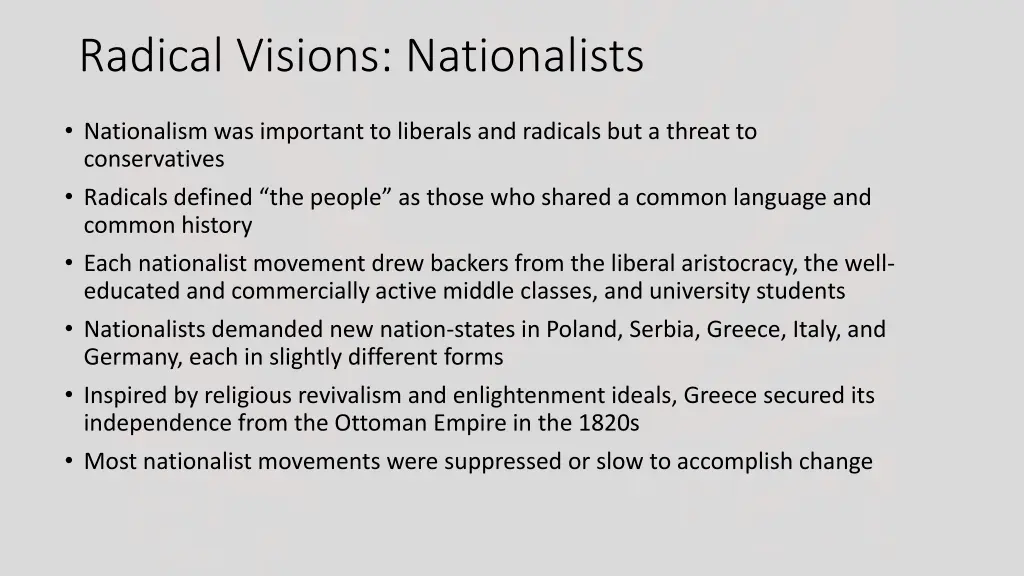 radical visions nationalists
