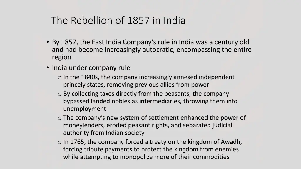 the rebellion of 1857 in india