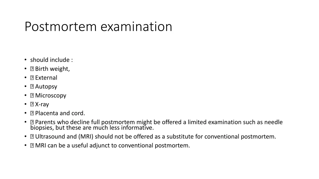 postmortem examination