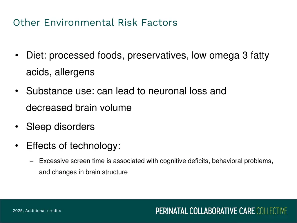 other environmental risk factors