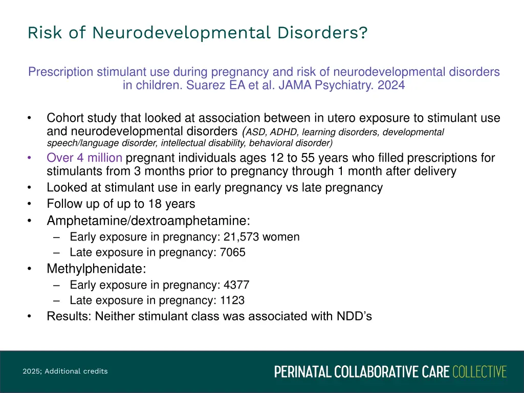 risk of neurodevelopmental disorders