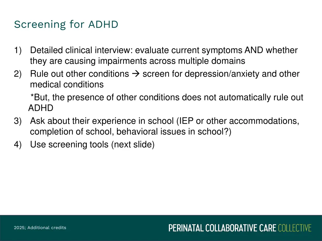 screening for adhd