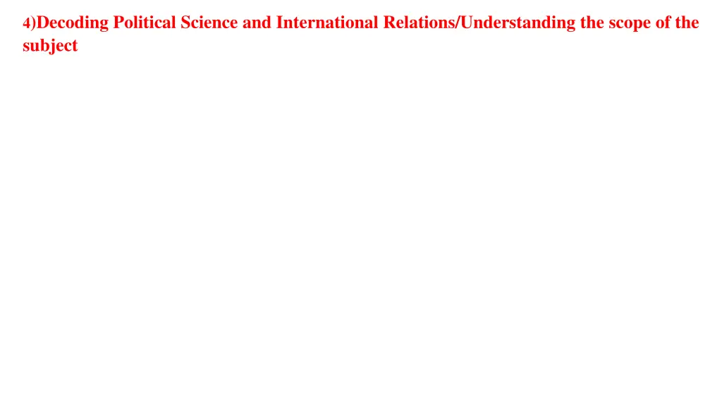 4 decoding political science and international