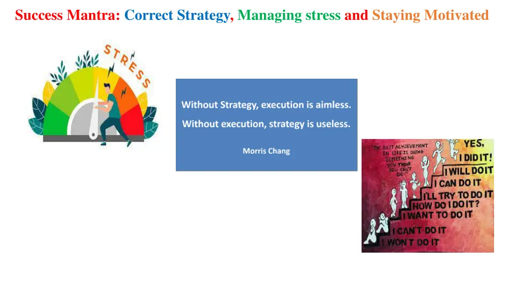 success mantra correct strategy managing stress