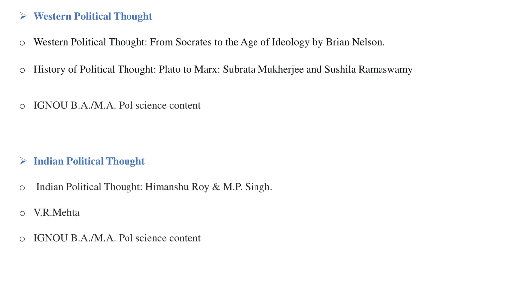 western political thought