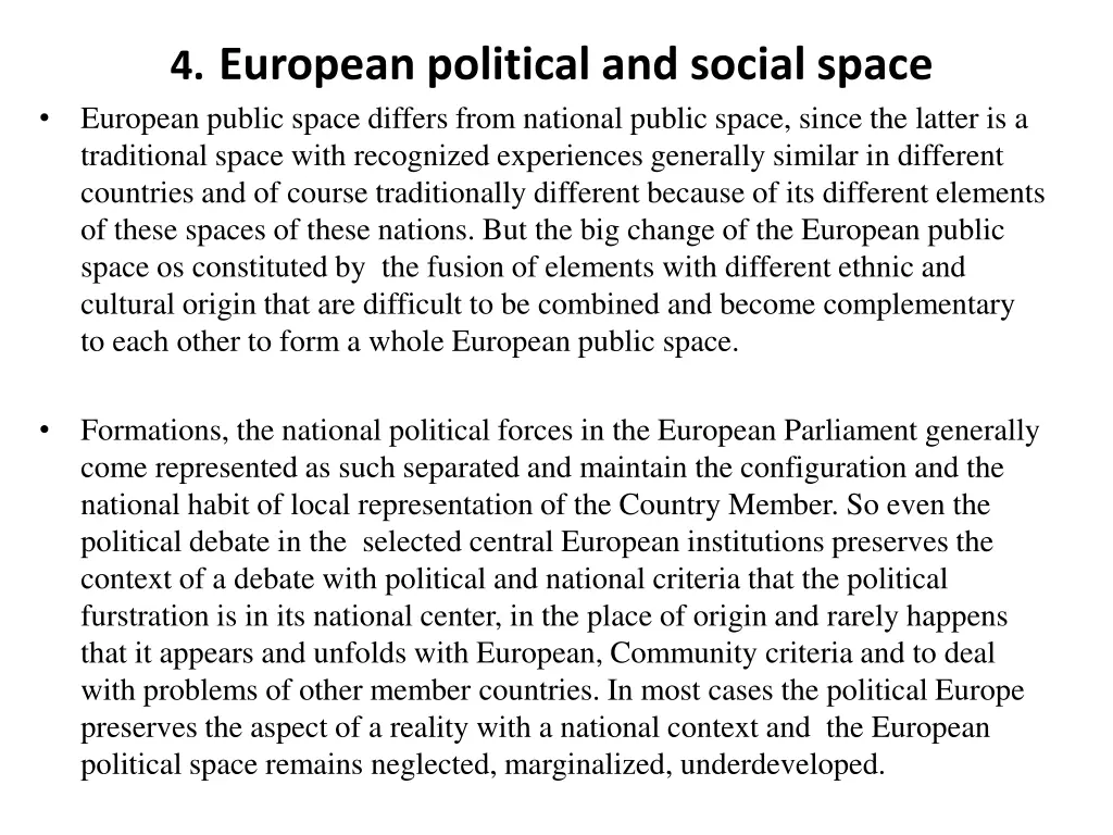 4 european political and social space european