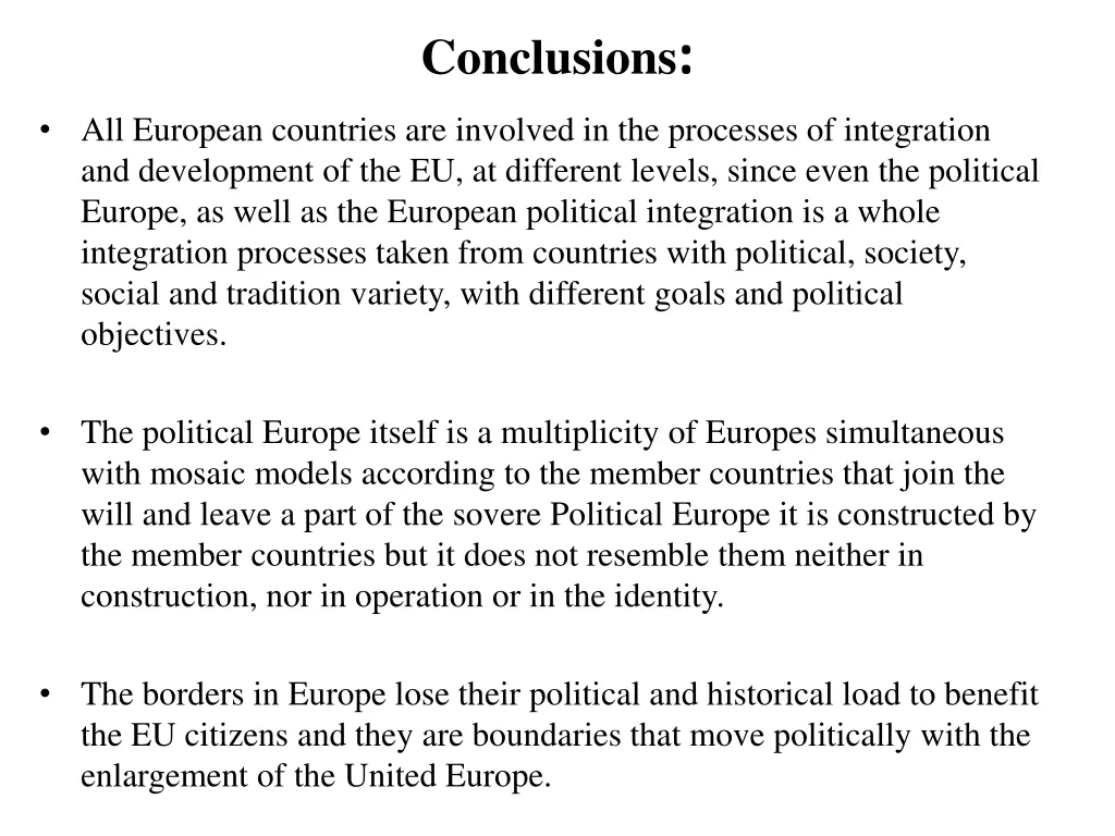 conclusions