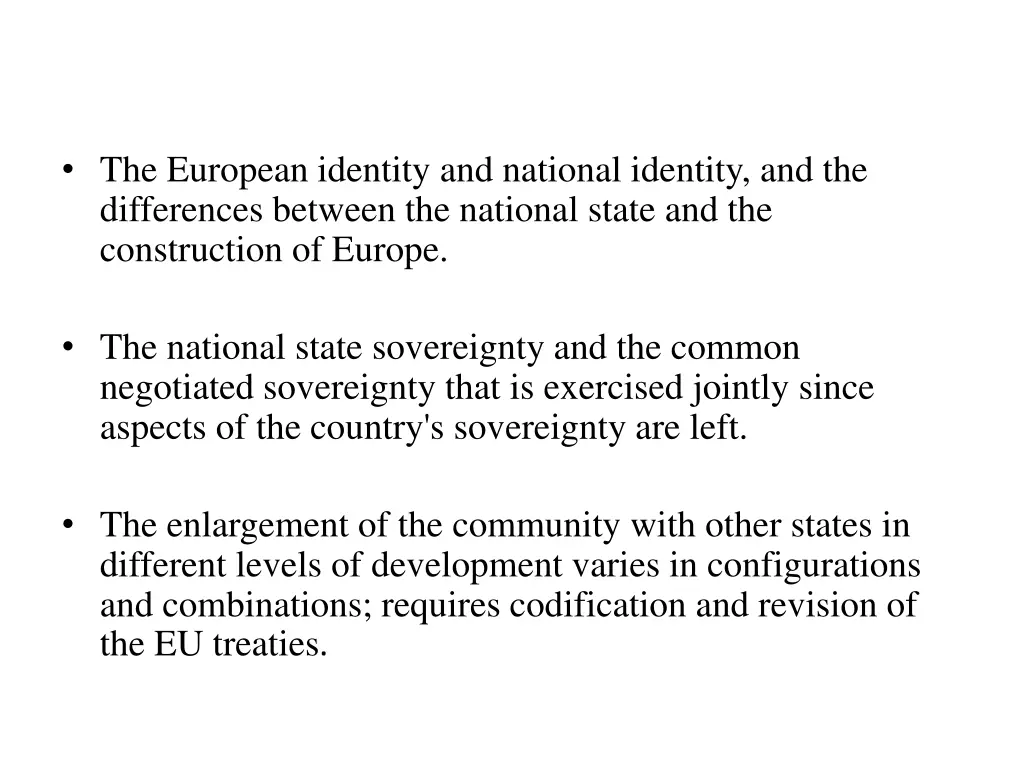 the european identity and national identity